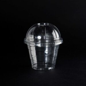 Čaša za dezert sa kupolastim poklopcem